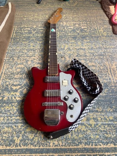 Teisco electric guitar red - teisco,