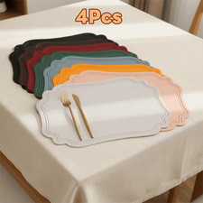 4Pcs Place Mat Retro Irregular