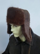 PREMIUM FINNISH real Muskrat / Bisam  trapper ushanka   FUR hat size M 56cm