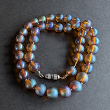 Vintage Myra Glass Beaded Necklace Art Deco