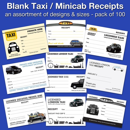 Pack 100 blank - taxi, /