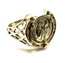 9ct Gold EMPERADOR MAXIMILIANO Horse Shoe Ring ESTADOS UNIDOS MEXICANOS Ring WOW