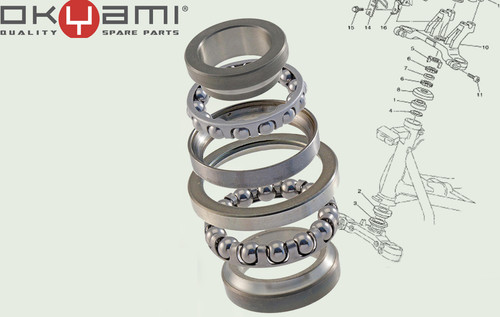 Steering bearing rails for - bearing,
