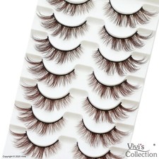False Lashes Eyelashes Brown
