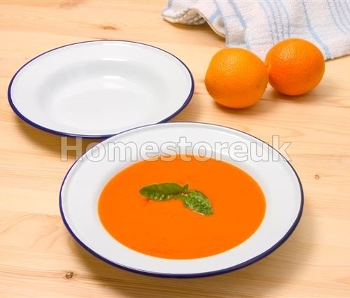 Round soup serving - soup, white
