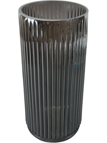 Vintage chrome ribbed glass - vintage,