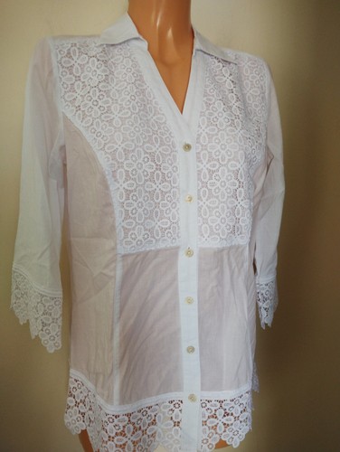 Linea tesini white lace blouse - linea,