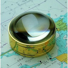 Brass Crabtree Style Observatory Map Magnifier | Brand New