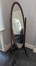Antique Oak Cheval Mirror