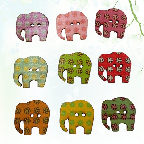 Wooden cartoon buttons - cartoon,
