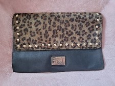 Lipsy Leopard pattern stud Clutch Bag new without tags