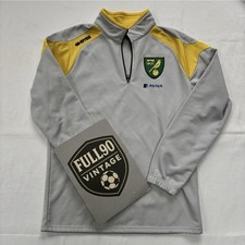 Norwich City 14/15 Training Top | Erreà 1/4 Zip Grey L | Aviva Sponsor Canaries