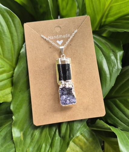 Raw black tourmaline and - raw,