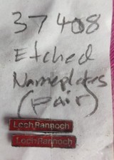 4mm scale OO gauge etched nameplates x2 class 37 408 Loch Rannoch