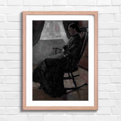 Dark victorian woman rocking - dark,
