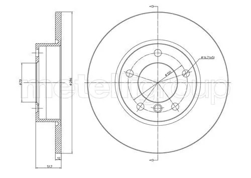 Brake disc solid - 2x,