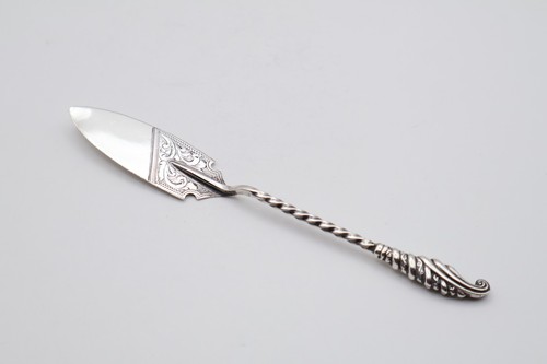 Antique solid silver butter - antique,