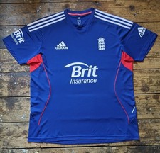 adidas England ECB men's s/s cricket training shirt jersey top 2012/13 XL 48/50