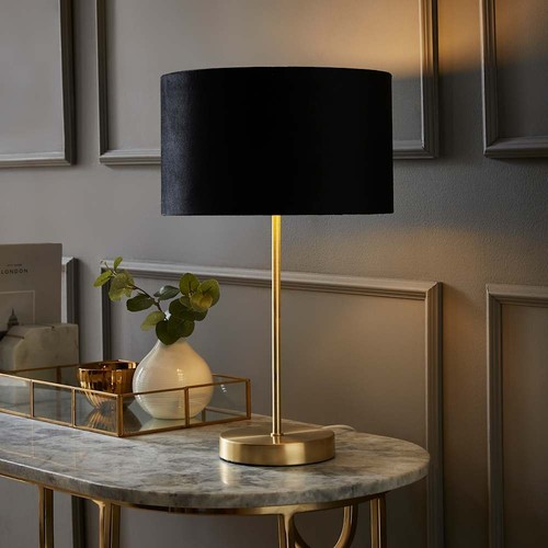 Gold stem table - gold, lamp
