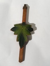 036a  Vintage Mantle Wooden Cuckoo Clock Pendulum Weight 16cm Long