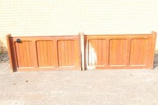 Pair of Antique Church Pew Frontals with Book Shelves, Over 4ft – Rustic Salvage