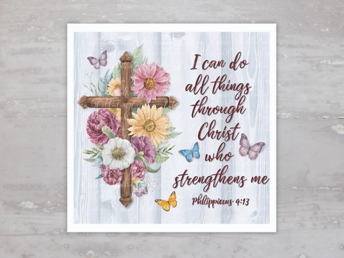 Faith bible verse fabric panel - faith,