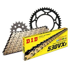 DID Motorcycle Chain Set Steel 530VX3 Rivet Link for Triumph