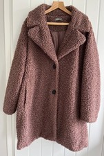 Nutmeg Ladies Plus Size Warm & Cosy Lined Jacket In Dusky Pink Size 22
