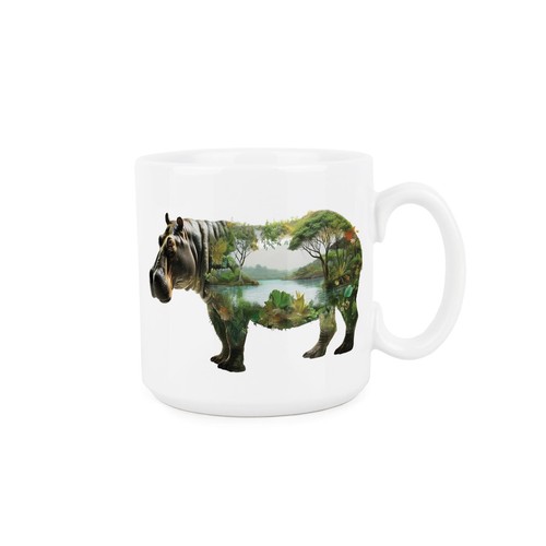 Surreal hippo large ceramic - hippo,