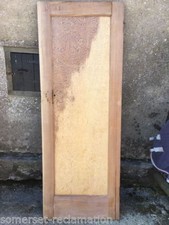 27 3/4”x75 3/4” Reclaimed 1930s Stripped Pitch Pine Single Panel Internal Door