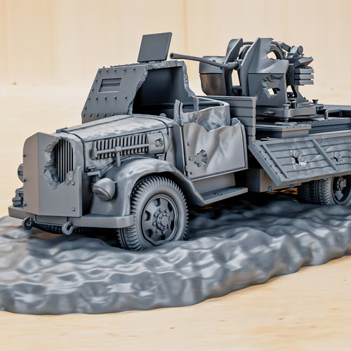 Destroyed opel blitz - opel, with