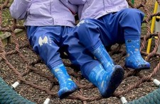 GORDANO KIDS CHEST WADERS BLUE SIZE 5-6 (listing for 1 set)