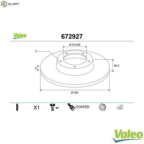 Brake disc 672927 for - 2x,