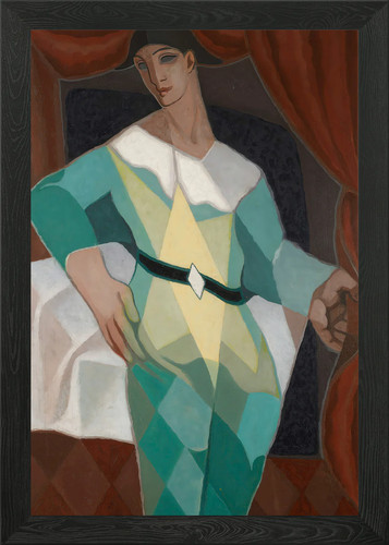 Harlequin figure painting - figure,