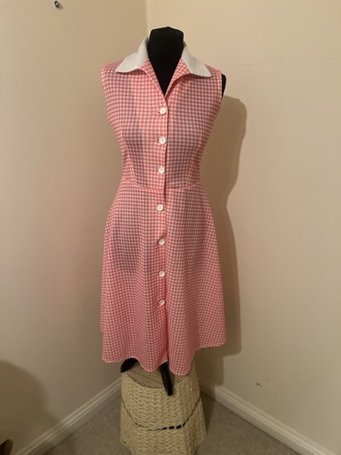 Vintage 1950s pink gingham - vintage,