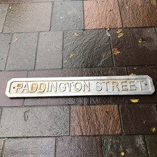 Original Victorian Paddington Street Victorian Cast Iron Street Sign