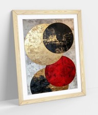 GOLD, RED AND BLACK CIRCLES
