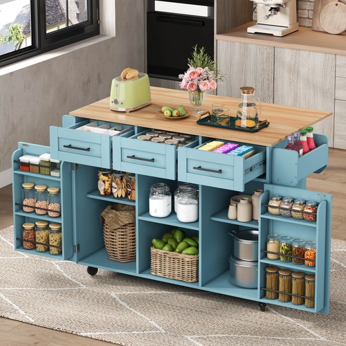 Rolling kitchen island trolley - kitchen,