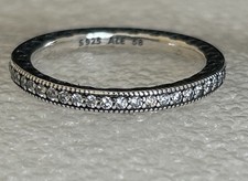 Authentic Pandora 🌟 Hearts of Pandora pavé band ring 🌟 Size 58 🌟 190963CZ 
