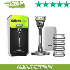 Gillette Labs Razor with Travel Case – 1 Handle + 5 Blade Refills 100% ORIGINAL