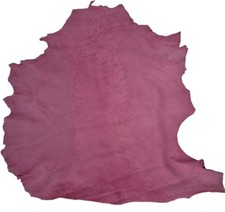 ​Soft Pastel Pink Genuine Suede Leather Hide Skin Craft Bag Making Preowned