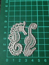 2 x Fancy Seahorse Metal Die