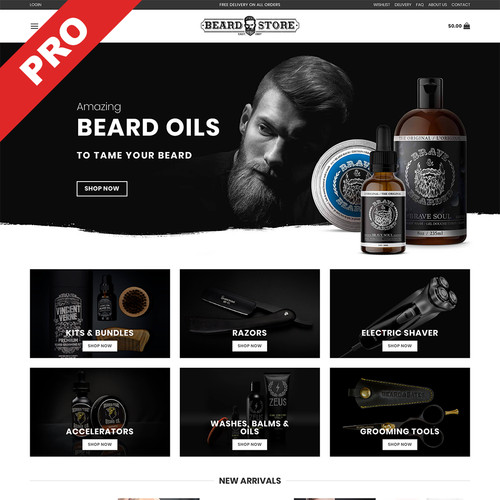 Men beard oil website - oil, business