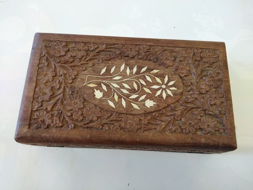 Wooden sewing box vintage - wooden,