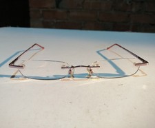Foster Grant Rimless Gold Glasses Spring Arms
