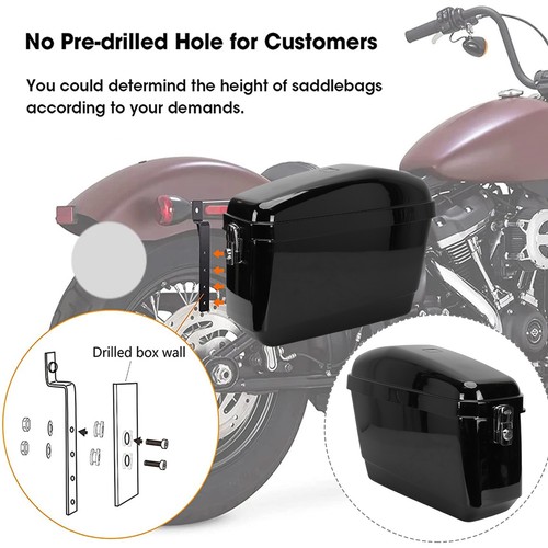 Motorcycle hard saddle bags - hard,