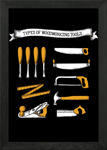 Types woodworking tools - of,