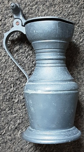 Vintage french pewter pitcher - vintage,