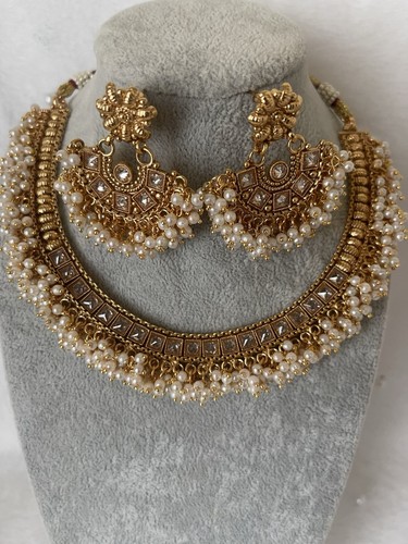 Indian choker necklace set - indian,