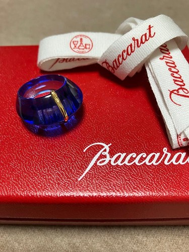 Baccarat blue crystal - crystal, ring